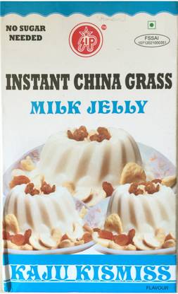 Sip Instant China Grass Milk Jelly Khaju Kismiss Pack of 4 China Grass Solid