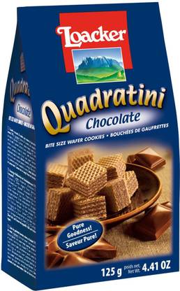 LOACKER Quadratini Chocolate, (Imported) 125g Wafers Bars
