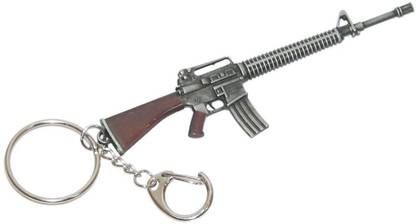 Aura Imported Full Metal M16 Assault Rifle PUBG keyring Key Chain