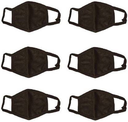 SERVEUTTAM Anti Pollution mask Premium Dust Cotton Mouth Nose Cover pack of 6