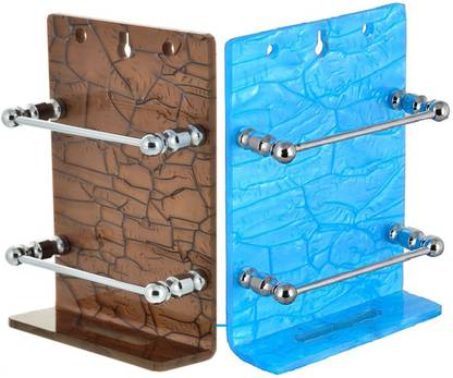 TDO Acrylic Mobile Stand Phone Holder , TV, AC Remote Stand ( Colour 1- BULE AND 1-COFFEE 2 PCS) Mobile Holder