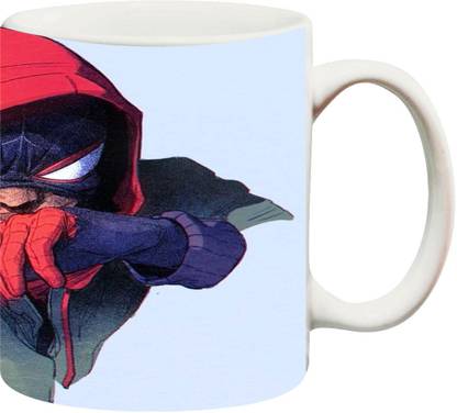 ANNI69 Half Face In Mask Spiderman Coffee Best Gift Ceramic Coffee Mug