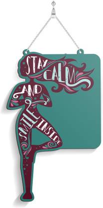 100yellow Wooden stay Clam And Smile Inside Plaque Name Plate for Home & Office Name Plate