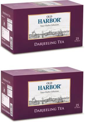 Old Harbor Tea Darjeeling Tea 50 Black Tea Bags Box