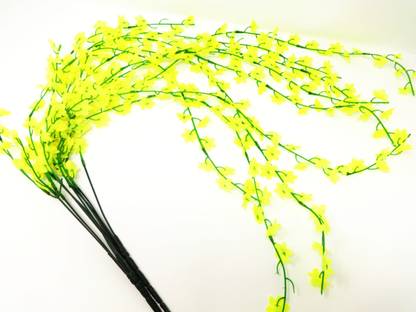 EXCEL IMPEX Artificial Kanikonna Flowers for Vishu kani - 90 cm Length, Two Bunch of Flowers Yellow Assorted Artificial Flower