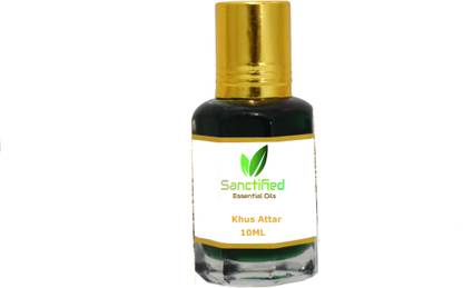 Sanctified Khus Attar Perfume 10ML 100% pure natural, Non alcoholic perfume for unisex Herbal Attar