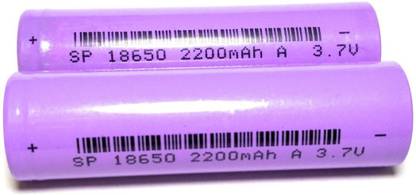Breewell 2200 mAh 18650 Lithium-Ion Rechargeable for Multi-Purpose use – 2 PCS |Purple| Battery