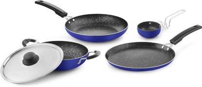 Urban Chef Sparkle Finish Heavy 5 Pcs Non-Stick Coated Cookware Set