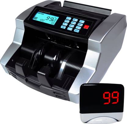 Goldstandard (USA) Portable LCD Digital Electronic Money Counter Counting Machines with Automatic Fake Note Detection For Old New Foreign Cash Bank Countertop Currency Detector