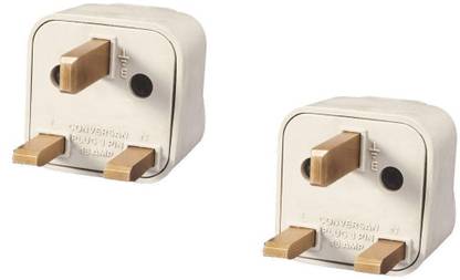 PagKis Set of 2 - UK Type Flat Pin Universal Plug Travel Converter Conversion Three Pin Plug