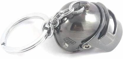 SN RACERS SILVER PUBG Level 3 SILVER Helmet Player's Unknown battlegrounds Key Chain Game Helmet Armor Model Key Chain Key Chain