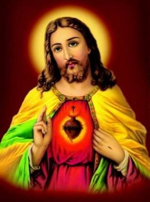 JESUS CHRIST HD QUALITY WALLPAPER POSTER FOR ROOM AND PRAYER (TAXTURE PAPER 12 x 18 INCH) Paper Print