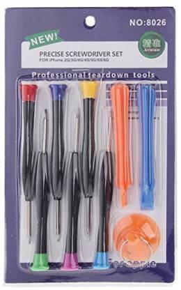 PagKis 9 PCs Toolkit Repair tools for Mobile Repairing and Opening Tool Kit For Phone 5, 5S, 6, 6S and other mobiles Precision Screwdriver Set