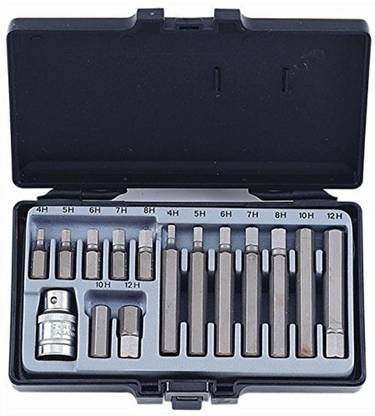 Automaze Force 4155 1/2 Inch Hexagonal Hex Allen-Key Bit Sets Socket Set
