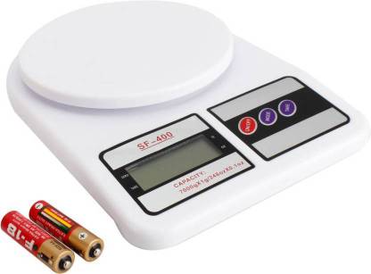 Zelenor New Electronic Digital Multipurpose f 400 10kg (White) Weighing Scale