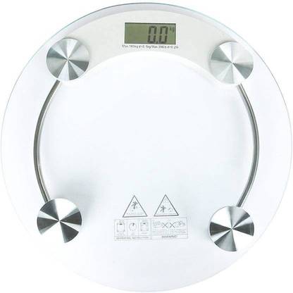 CraftsEra Craftser 8MM Round Glass Step-on Activation Weighing Scale (White) Weighing Scale