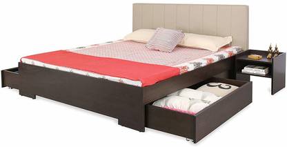 Forzza Troy Mushroom Engineered Wood King Drawer Bed