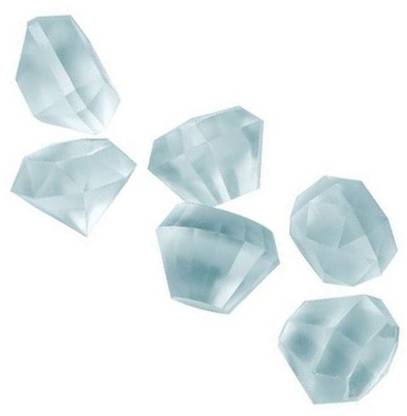 Plenzo Reusable Multi Diamond Shape Mold Frozen Ice Cubes Set Multicolor Plastic Ice Cube Tray