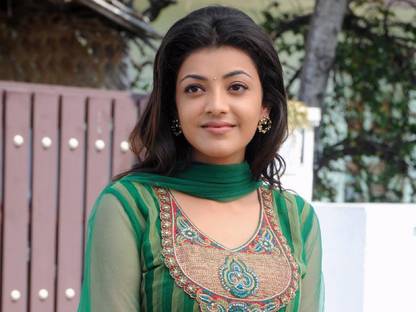 Chandigarh Graphic South indian Actress Kajal Aggarwal beautiful Multicolor Poster (Texture Paper Print, 12" x 18" Inch) Paper Print