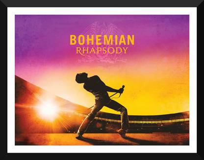 Freddie Mercury - Bohemian Rhapsody Poster II - Small Poster Paper - Framed (12 x 17 inches) Paper Print