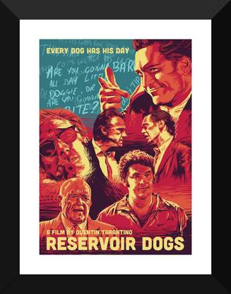 Reservoir Dogs - Quentin Tarantino Hollywood Movie - Small Poster Paper - Framed (12 x 17 inches) Paper Print