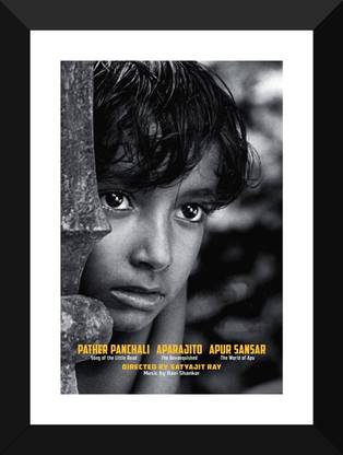 Pather Panchali - Small Poster Paper - Framed (12 x 17 inches) Paper Print