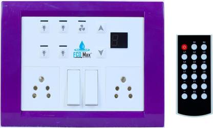 ECOMAX Remote controlled SMART switchboard for 4 lights & 1 Fan - VIOLET Smart Switch
