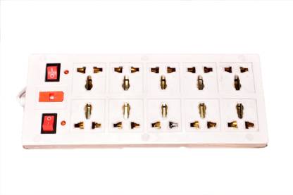 Handily Power Extension Board 10 Plug Point with 2 On/Off Button Multipurpose use Surge Protector. 10  Socket Extension Boards