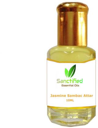 Sanctified Jasmine Sambac Attar Perfume 10ML 100% pure natural, Non alcoholic perfume for unisex Herbal Attar