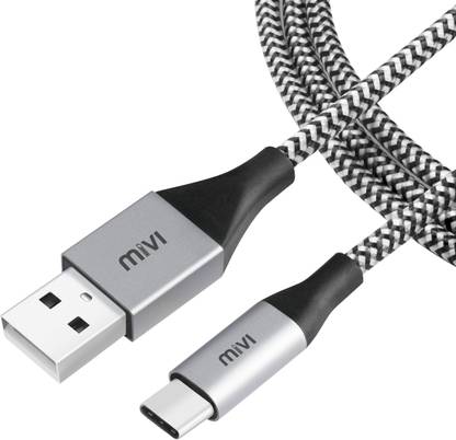 Mivi USB Type C Cable 2 A 1.8 M 6 ft USB A 2.0 To // TC6B2-Bk