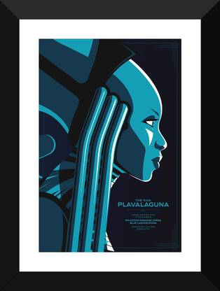 The Fifth Element - Diva Plavalaguna - Small Poster Paper - Framed (12 x 17 inches) -Multi-Color Paper Print
