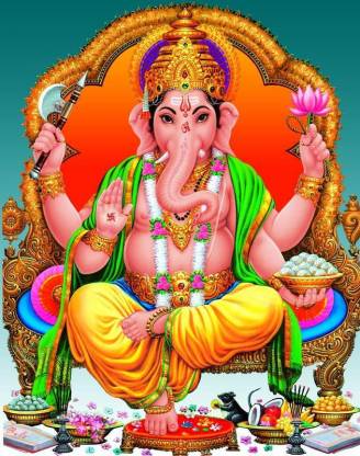 Lord Ganesha / Shree Ganesh / Shri Ganpati HD Wall Poster Multicolour ...