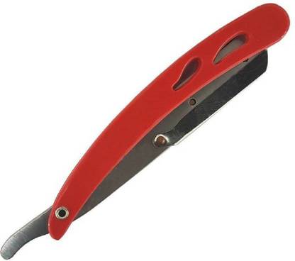 Bueno Red Straight Barber Beard Ustraa, Ustra For Salon And Home Use, Shaving Razor For Men, Easy To Use, Pack Of 1, Men