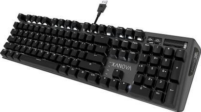 XANOVA Pulsar with Cherry MX Red Switches Wired USB Standard Gaming Keyboard Compatible with Desktop, Laptop, Mac