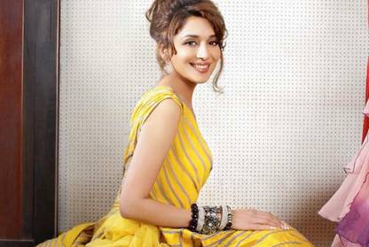 Beautiful Actress Madhuri Dixit HD Wallpaper Poster Multicolo( Texture Poster 18x12inch ) Paper Print