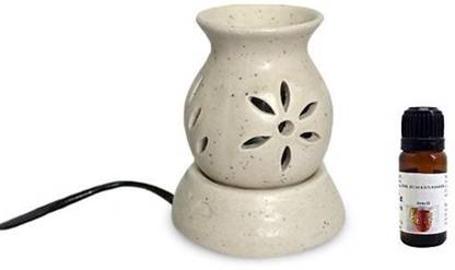 My Gifting Shop Aroma Diffuser Lemon Grass Diffuser Set Mini White Matki Shade Aroma Lamp Diffuer with 10 ml. Aroma Oil