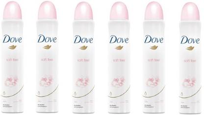 DOVE Soft Feel Anti-perspirant Spray 0% Alcohol 150ml Each (Pack of 6) Deodorant Spray  -  For Women