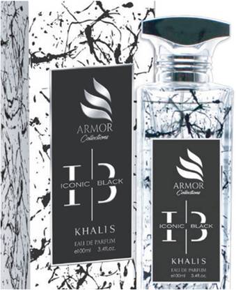 Khalis perfumes Iconic Black Fragrance Spray - 100ml Eau de Parfum  -  100 ml