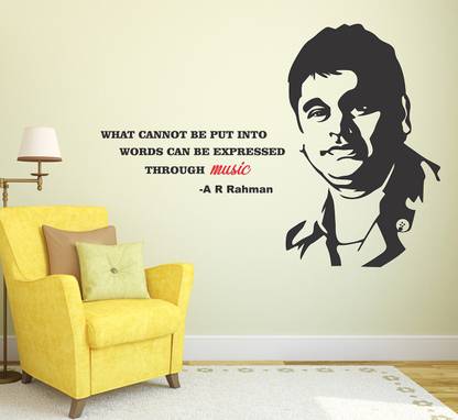 TRIDENT 80 cm A R Rahman Quotes Removable Sticker