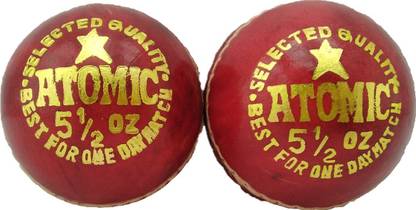ATOMIC 2 pcs cut ball Cricket Leather Ball