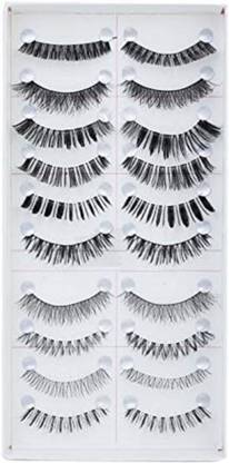 FOK Soft Natural Black Thick Long False Eyelashes Makeup Extension