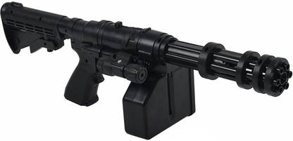 IndusBay High Grade 22 Inches Longs Army PUBG Gatling Toy Gun - M134 MiniGun with infared laser Targeting System Toy Gun for Kids Guns & Darts