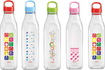 MILTON Even 1000 ml Reusable, Durable PET Bottle (Pack of 5) 1000 ml Bottle