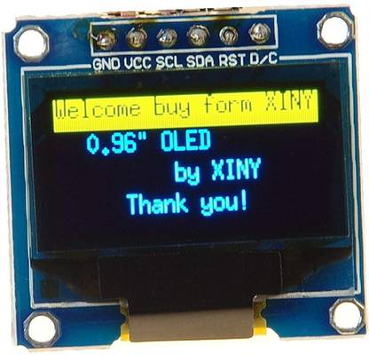 REES52 1188 6-pin SPI 0.96 inch Double color OLED Display Module, Yellow/Blue Display Lights Electronic Hobby Kit