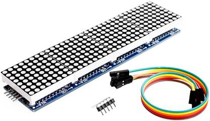 REES52 MAX7219 Dot Matrix Module For Arduino Microcontroller 4 In 1 Display with 5pin Line Micro Controller Board Electronic Hobby Kit