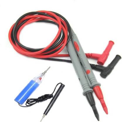 Brand one Multi-Meter Test Probe Leads - 1000V / 20A for All Digital Multimeter (Red, Black 8000 Counts) with continuity tester Digital Multimeter