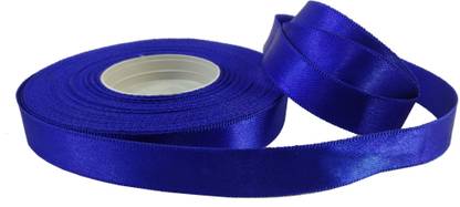 Utkarsh Satin Ribbon Roll of 18 Meters Approx and 1/2 Inch Width for Decorations, Arts and Craft Work Royal Blue Satin Ribbon