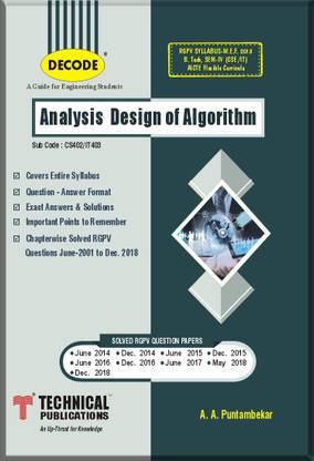 DECODE-Analysis Design Of Algorithm For RGPV (SEM-iV CSE/IT) R-18