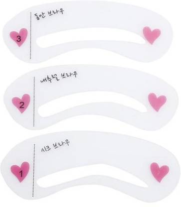 AlexVyan Special 3 Different Style Reusable Eyebrow Card Stencil Eye Brow Grooming Shaping Template Make Up - Set of 3 Pieces for Women Girl Ladies Eyebrow Stencil