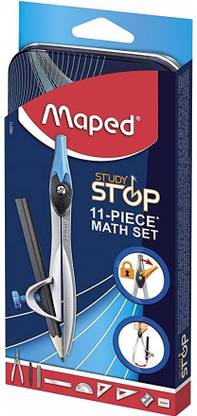 माप्ड GEOMETRY BOX STUDY STOP COMPASS 11-PC ज्योमेट्री बॉक्स